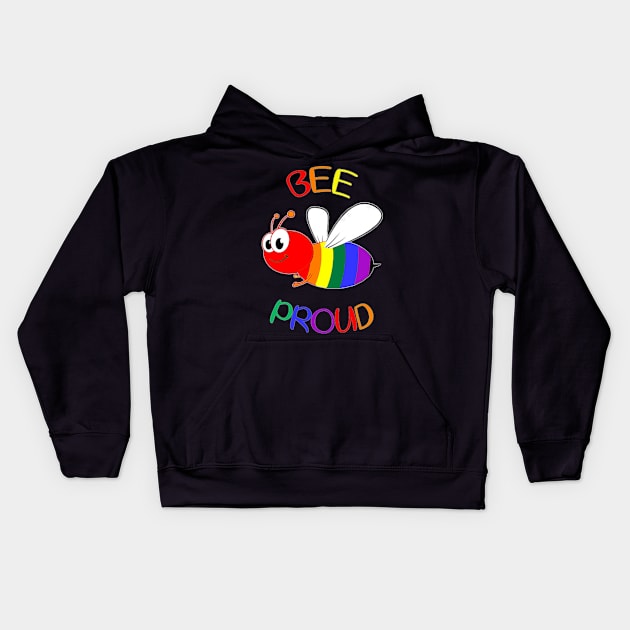 Bee Proud LGBT Kids Hoodie by MonkeysMind